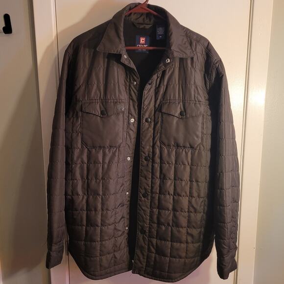 Chaps Men’s Medium Quilted Brown Jacket Coat Casual Outdoor Preppy Classic - Picture 1 of 9
